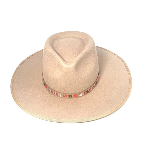 Olive & Pique Beige 100% Wool Cowboy Western Country Hat Adult L MSRP $104 NEW main image 6